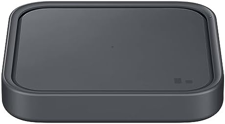Samsung 15W Wireless Charger Single, Cordless Super Fast Charging Pad for Galaxy Phones and Devices, Compact Design, LED Indicator, USB C Cable Included, 2022, US Version, Grey
