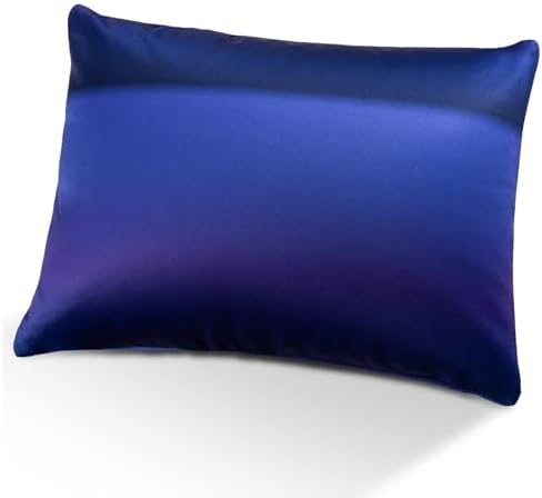 Microbead Throw Pillows with Covers, Bean Square Decorative Pillow Cool Touch Comfort Support Cushion for Neck Back Home Couch Bed Sofa Living Room, Funny Colorful (Navyblue Gradient, 16x12 Inch)