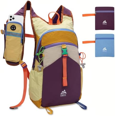 15L Small Hiking Backpack Travel Daypack Colorful Lightweight Packable Foldable Casual Backpack for Women Men