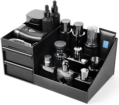 EXIN DECHEN Cologne Organizer for Men,Cologne Stand,Organizador de Perfumes,Dresser Organizer Countertop,Mens Bedroom Essentials,Room Decor for Mens,Gifts for Men,Fathers Day Gift for Dad
