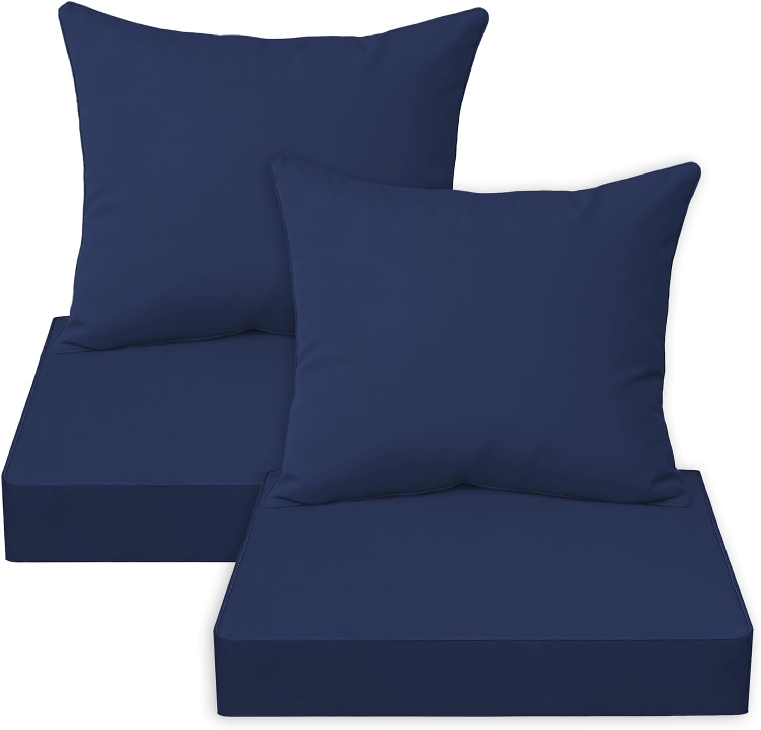 Yddsky Outdoor Seat Cushion Set,Weather-Proof, Rain-Proof, Fade Resistant Patio Cushions with Removable Cover Deep Seat Back Cushion with Handle and Adjustable Straps for Chair Sofa Couch