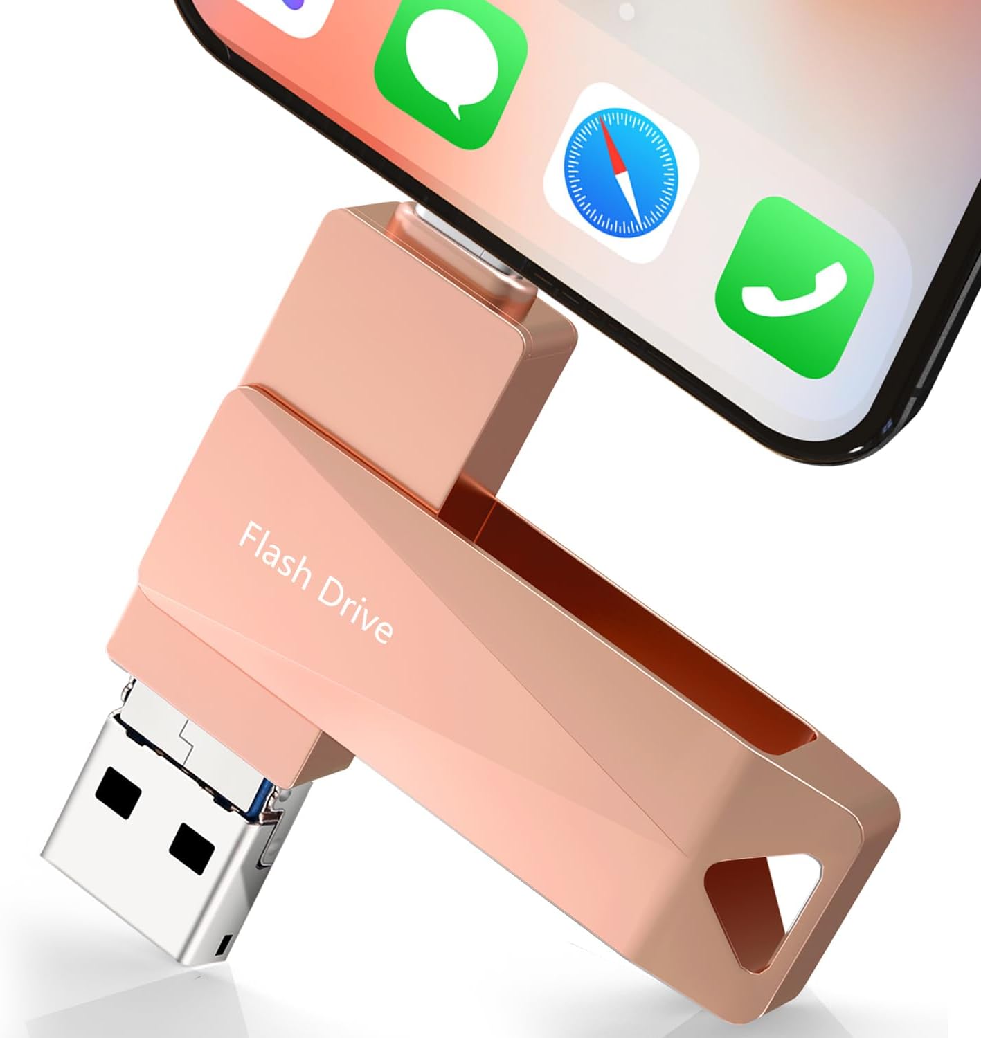 512GB Photo Stick for Phone, Qainerly USB Flash Drive for Phone All Models, 4-in-1 Design Transfer Storage, iPad\/PC\/Android