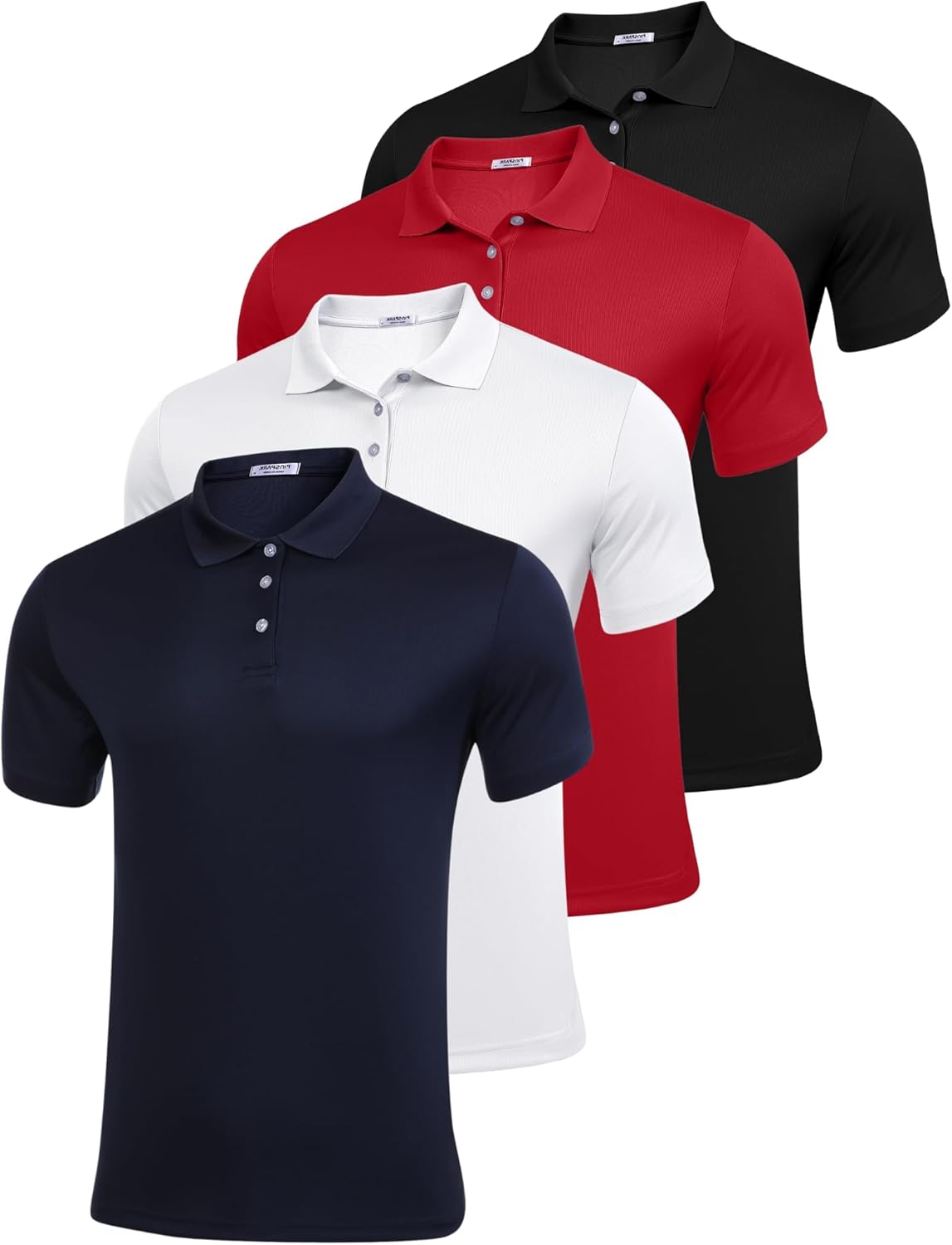PINSPARK Golf Polo Shirts for Men Quick Dry Short Sleeve Collared Shirt Slim Fit Summer Casual Polos Shirt