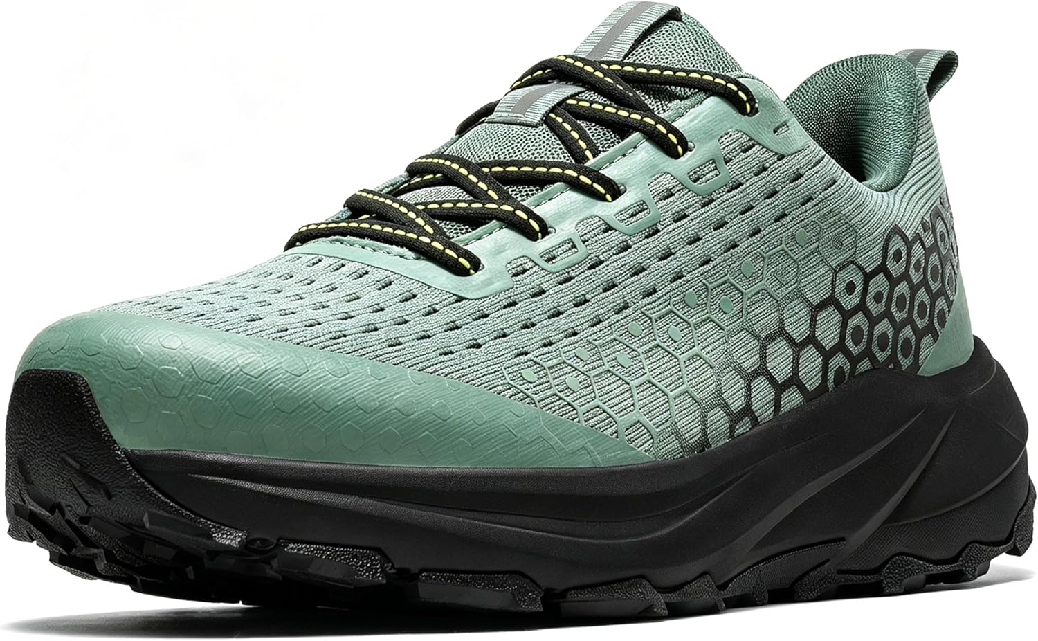 ARTOPEAK Men's Wide Trail Running Shoes Comfortable Cushioned Hiking Walking Shoes with Arch Support Stability Non Slip Workout Cross Training Sneakers