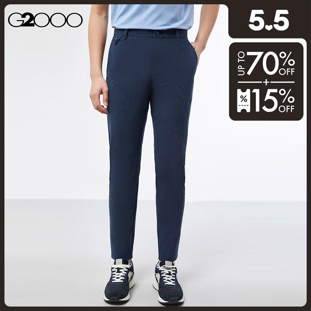 G2000 Men Multi-Way Stretch Knit Flat Front Pants