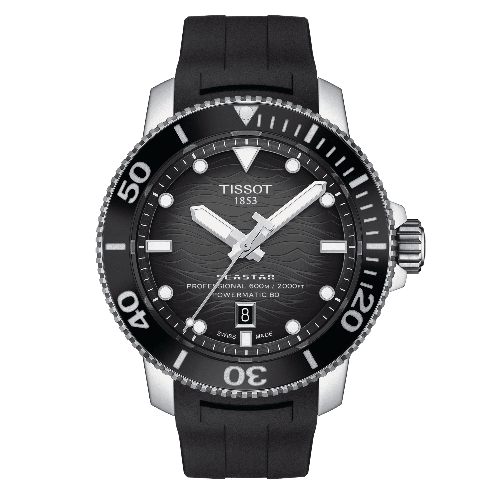Tissot Seastar 2000 Professional Powermatic 80 Watch (T1206071744100)