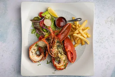 Half Grilled lobster