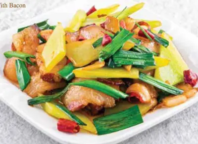 Stir-fried Chinese Lettuce with Bacon