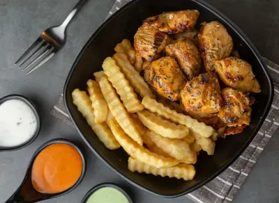 Chicken Shish With Chips