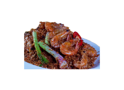 Stir-fried Prawns with Garlic and Chili