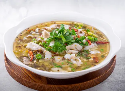 Boiled Mandarin Fish with Pickled Cabbage