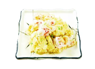 Fried Prawns with Scrambled Egg