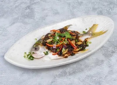 Steamed Pomfret with Black Beans Sauce