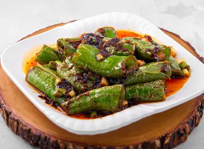 Pan-fried Green Chili Pepper