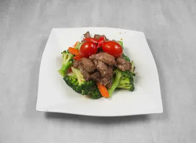 Sautéed Broccoli with Beef Stew Cube