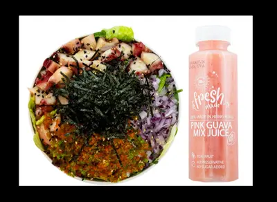 Classic He'e with Fresh Made Guava Mix Juice