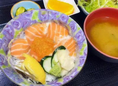 Salmon Sashimi Rice Bowl Set