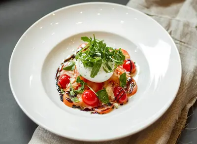 Burrata with Heirloom Tomatoes