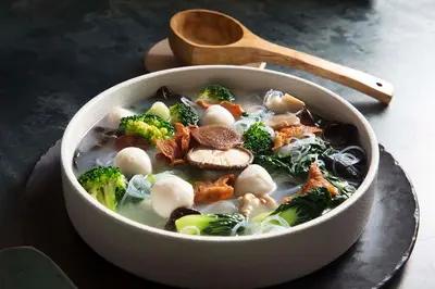 Homemade Mashed Fish Balls & Assorted Vegetables in Casserole