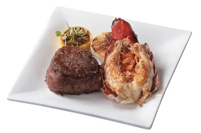 USDA Filet Mignon(8 oz) and Grilled Lobster Tail